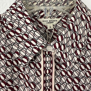 MAX STUDIO LONDON Printed Medium Button Down Long Sleeves BNWT